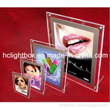 Acrylic Counter Display Stand Free Standing LED Light Box